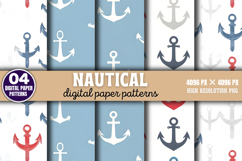 Nautical Digital Paper Background PNG Product Image 1