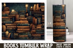 Tumbler Sublimation Wrap Magical Books Product Image 1