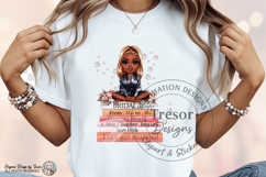 Black Bride Chibi PNG Bridal Shower Sublimation Blonde Chibi Product Image 3