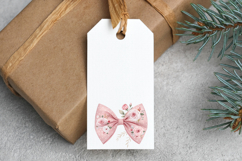 Blush Pink Rose Coquette Bow Clipart Product Image 5