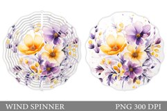 Wildflowers Wind Spinner. Flowers Wind Spinner Design Product Image 1