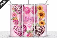 Lovely Hearts Tumbler Design | Valentine's Day Tumbler Wrap Product Image 3