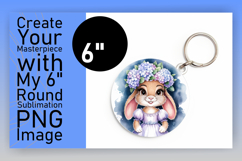 Charming Keychain Round Design Template , Cute Bunny Product Image 1