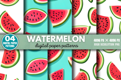 Watermelon Digital Paper Background Bundle PNG Product Image 7