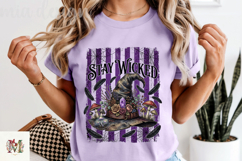 Stay Wicked Halloween PNG, Witch Hat Crystal Sublimation Product Image 5