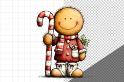 Ginger man Clipart, Whimsical Product Image 4