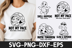Funny Turtle Quotes SVG | Cute Turtle T-Shirt Design SVG Product Image 1