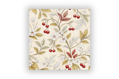 Cherry Toile Digital Paper Pack, Vintage Floral Toile Product Image 6