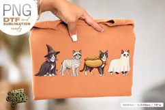 Halloween Cat PNG DTF Cute Spooky Costume Cats Design Product Image 3