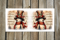 Cute Christmas Snowman | 4 retro Sublimation Mug designs P2 Product Image 2