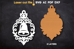 Christmas Ornaments Bundle SVG laser cut file for Glowforge Product Image 6