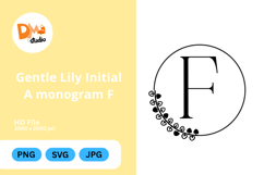 Gentle Lily Initial Monogram Product Image 1