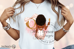 Mr And Mrs Curly Bride PNG Wedding Clipart Sublimation Product Image 8