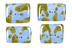 ad Earth on Fire Clipart Set Hand Drawn Climate Change Product Image 3