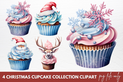 Christmas Cupcake Collection Clipart Product Image 1