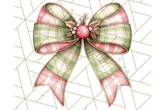 Muted Cozy Christmas Bows PNG Clipart, Winter Holiday Png Product Image 2