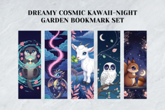 Dreamy Cosmic Kawaii Night Garden Bookmark Set Product Image 6