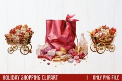 Holiday Shopping Clipart Sublimation, PNG Product Image 1
