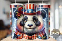 4th of July Panda Tumbler Bundle - 20 Designs Product Image 7