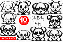 Cute Baby Puppy SVG PNG Product Image 1