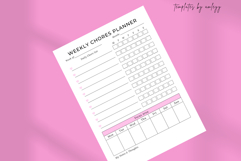 Aesthetic Weekly Chores Planner Template | Editable Canva Product Image 5