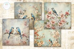 Birds Shabby Chic Backgrounds I Digital Paper Product Image 2