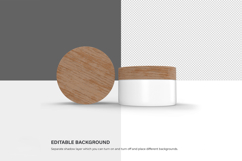 Plastic Jars With Wooden Lids - PSD Mockup Product Image 6