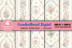 Grandmillennial Digital Paper JPG Product Image 1