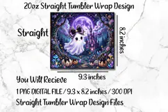 Coquette Forest Ghost 20 OZ Skinny Tumbler Wrap Png. Product Image 5
