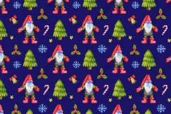 Watercolor pattern with Christmas gnomes Product Image 2