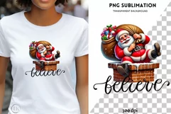 Believe PNG Digital Download, Christmas Digital Print Product Image 1