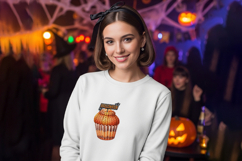 Knitted Cupcake Topper Halloween Food PNG Product Image 2