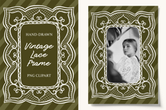 Hand Drawn Vintage Ornate Lace Frame PNG Clipart Product Image 1