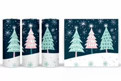 Christmas Tree Tumbler Design. Christmas Tree Sublimation Product Image 2