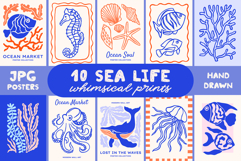 Ocean Life Prints | Coastal Posters JPG Product Image 1