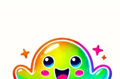Neon Boo Ghost PNG, Digital Download for Crafts Product Image 2