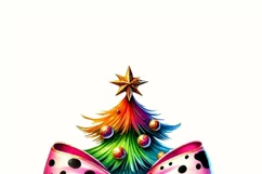 Coquette Christmas Tree PNG | Aesthetic Colorful Christmas Product Image 2