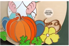 Fall Gnome Sign SVG | Harvest Gnome Door Hanger SVG file Product Image 2
