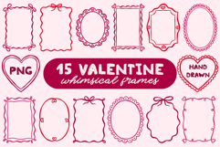 15 Coquette Valentine Frames PNG Bundle Product Image 1