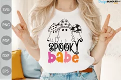 spooky Baby SVG Cut Files/ Halloween Baby Shirt SVG Design Product Image 1