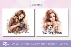 Dog Mom Tumbler Sublimation PNG 20 oz Tumbler Design Product Image 2