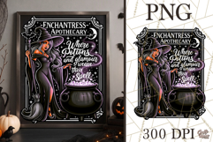 Enchantress Apothecary Halloween PNG Sign Graphic Product Image 1