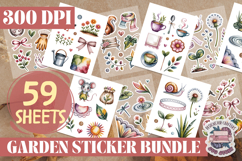 Garden sticker Sheet Bundle 59 Sheets Flowers Summer Birds Product Image 3