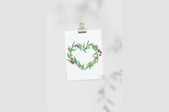 Woodland heart wreath watercolor #h20 Product Image 6