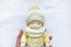 Knitted clothes for 7&quot;/18 cm Waldorf doll. 16 PDF patterns Product Image 6