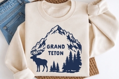 Grand Teton National Park SVG | Mountain Moose Illustration Product Image 3