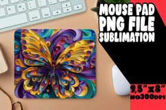 Colorful 3D Butterfly Sublimation Pad - Spring Theme Product Image 1