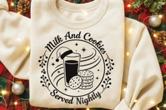 Milk And Cookies For Santa Svg, Christmas Cookies Svg. Product Image 7