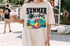 Summer vibes Silly Goose PNG sublimation |Beach &amp; Summer PNG Product Image 3
