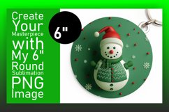 Cute Snowman Round Design 3D Winter Sublimation Product Image 1